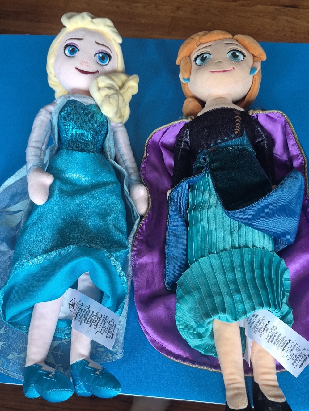 Disney Frozen Elsa Anna Plush Dolls -Teal, Turquoise, Purple, Blonde Orange Hair